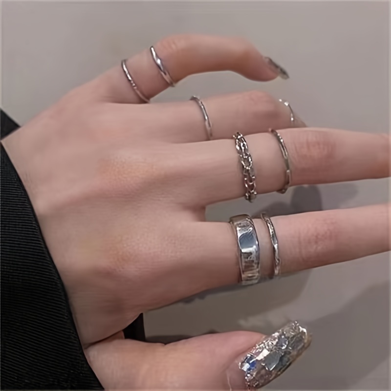 7/14pcs Set Easy Open Rings for Women — Christmas Gift